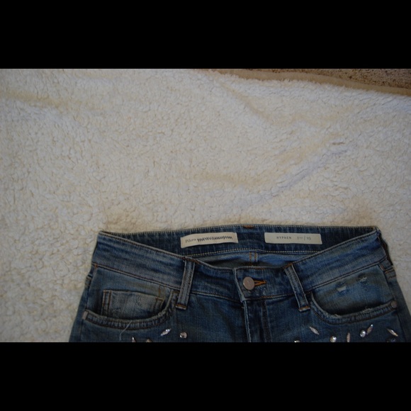Anthropologie Pilcro Hyphen Bejeweled Jeans 25 - Picture 3 of 8